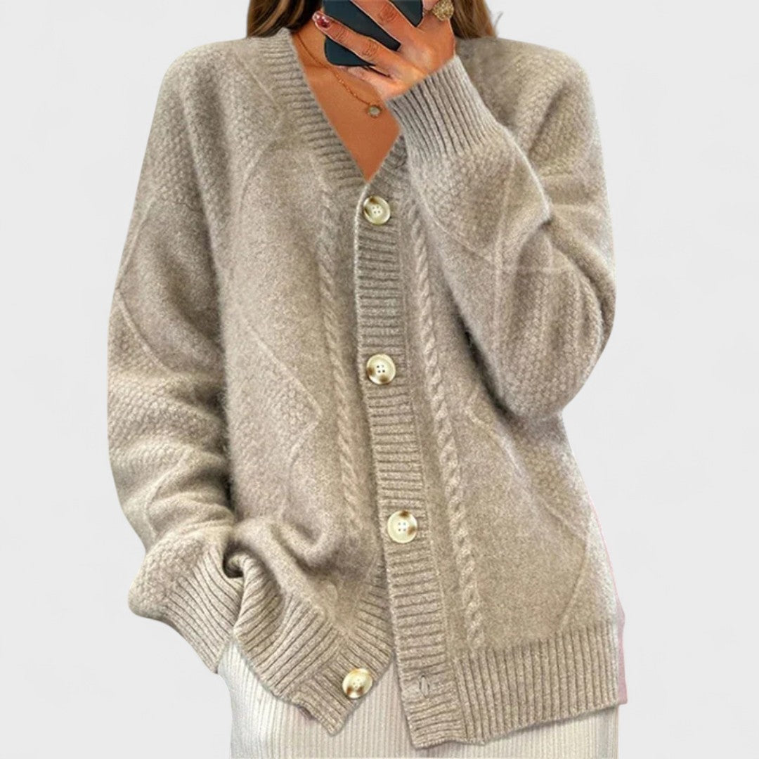 Éloise – Ribbad stickad cardigan