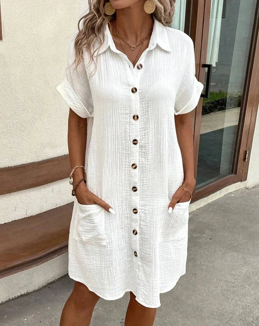 Linnéa™ | Relaxed and airy midi dress for warm summer days